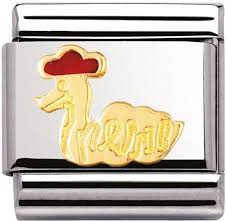 Nomination Classic Gold Nessie Travel Charm Link 03025007