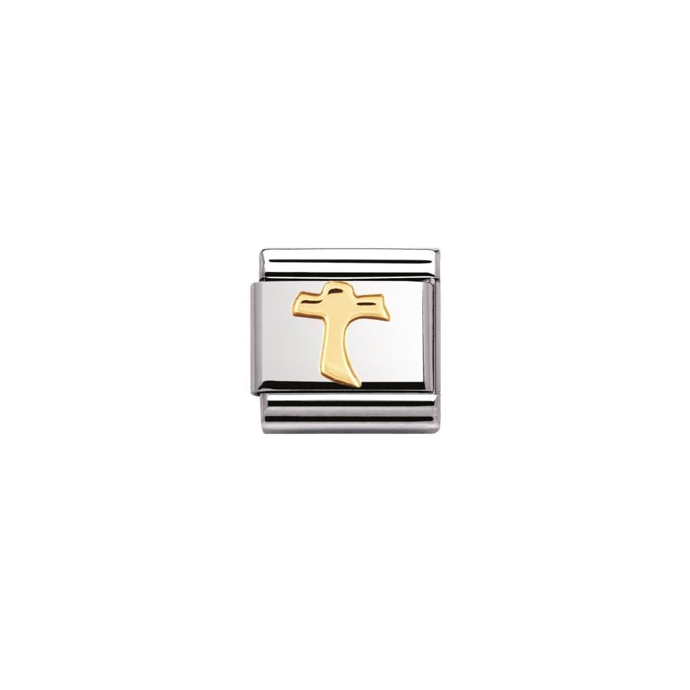 Nomination Classic Gold Spirituality Cross Charm Link