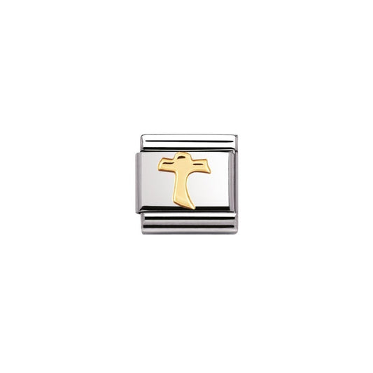 Nomination Classic Gold Spirituality Cross Charm Link