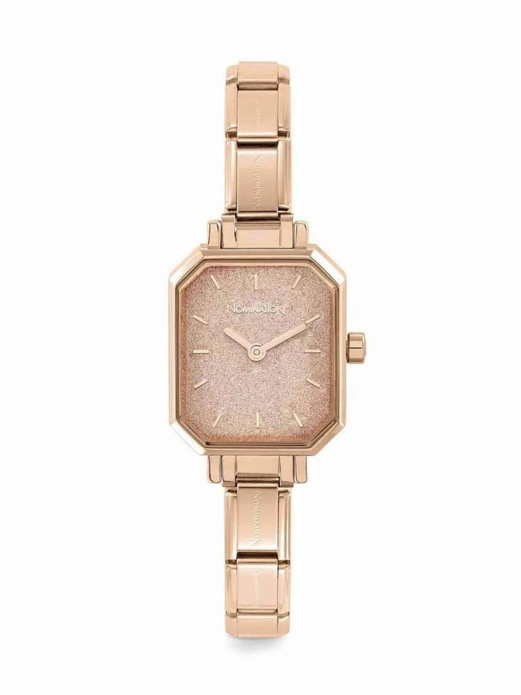 Nomination Classic Paris Watch Bracelet Rose Gold RG Sparkle Rectangular