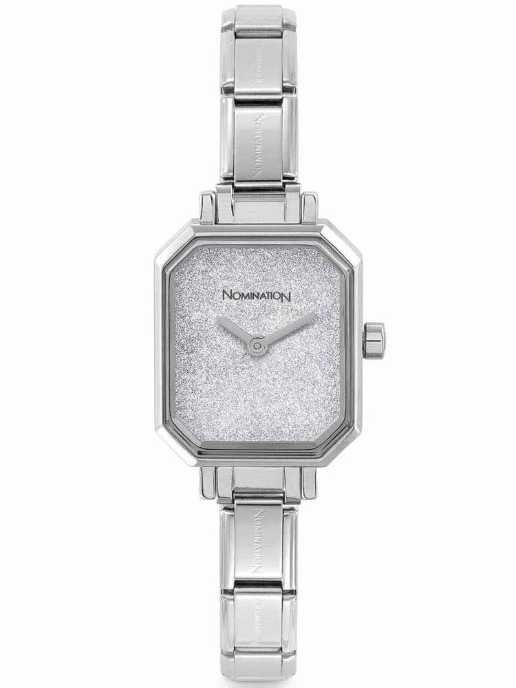 Nomination Classic Paris Watch Bracelet Silver Sparkle Glitter Rectangular