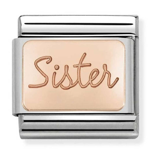 Nomination Charms  Rose Gold Family Sister Charm Link 43010138