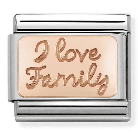 Nomination Charms  Rose Gold I Love Family Charm  43010141