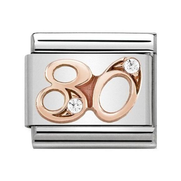 Nomination Classic Rose Gold Number 80 Charm Link 43031580