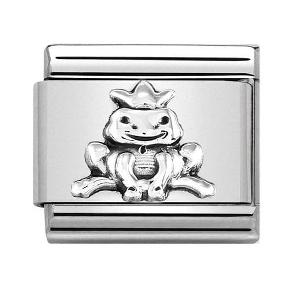 Nomination Classic Silver Frog with Crown Animal Charm Link 33010136