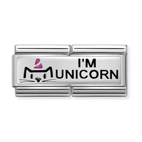 Nomination Classic Silver Double Im a Unicorn Animal Charm Link 33072104