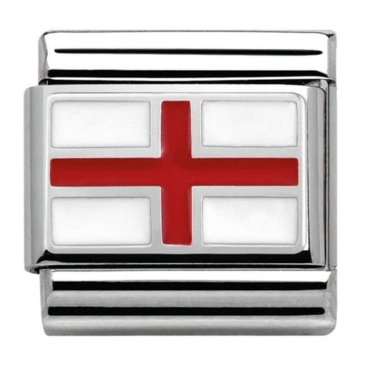 Nomination Classic Silver England Flag Travel Charm Link 33020703