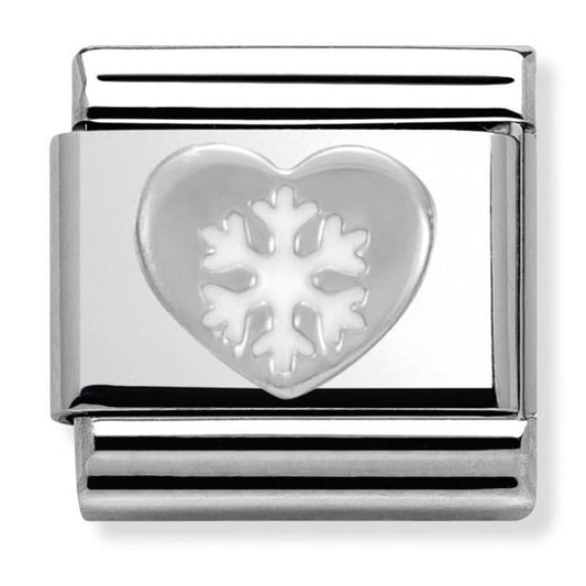 Nomination Classic Silver Heart Snowflake Xmas Charm 33020402