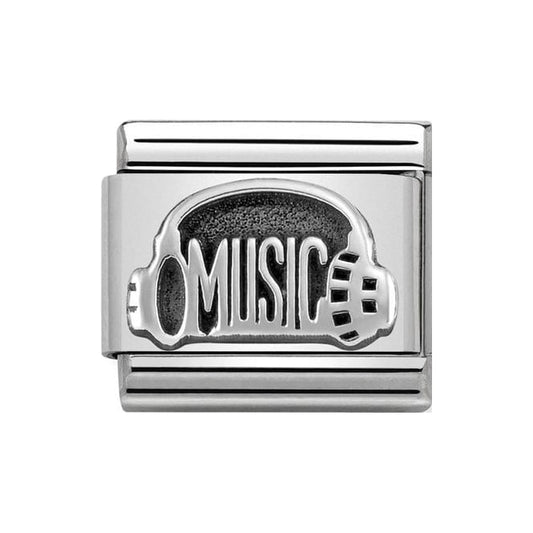 Nomination Classic Silver Music Headphones Charm Link 33010134