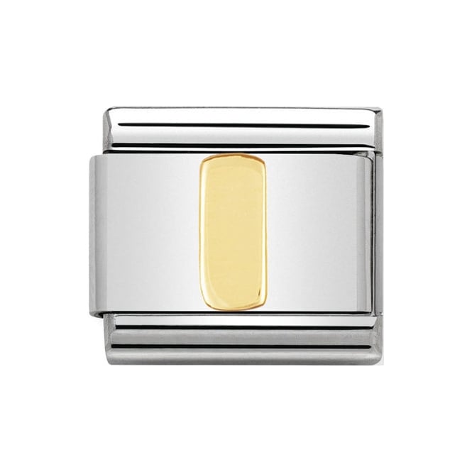 Nomination Gold Initial I Charm Link 03010109