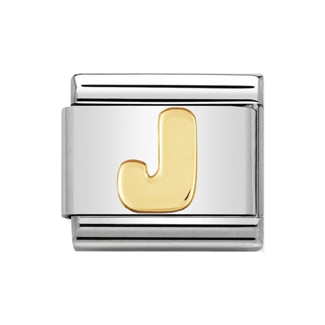 Nomination Gold Initial J Charm Link 03010110