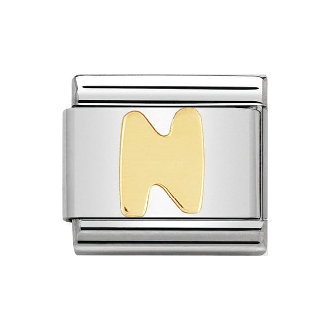 Nomination Gold Initial N Charm Link 03010114