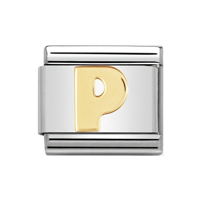 Nomination Gold Initial P Charm Link 03010116