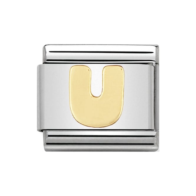 Nomination Gold Initial U Charm Link03010121