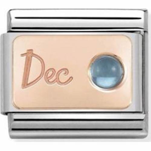 Nomination Rose Gold December Birthstone Charm Link 43050812