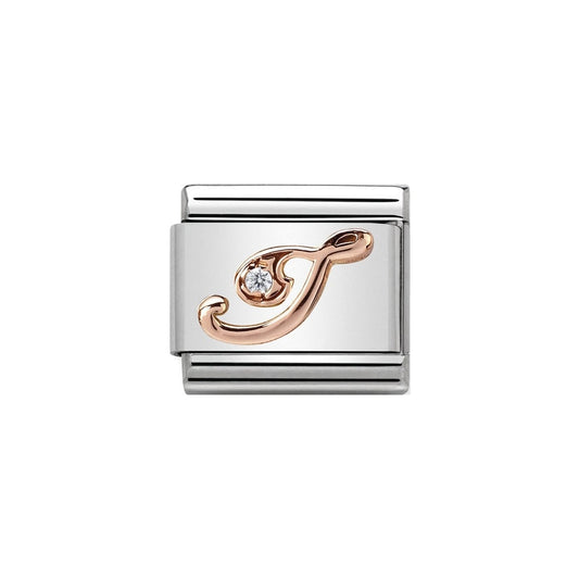 Nomination Rose Gold Initial I Charm Link 43031009