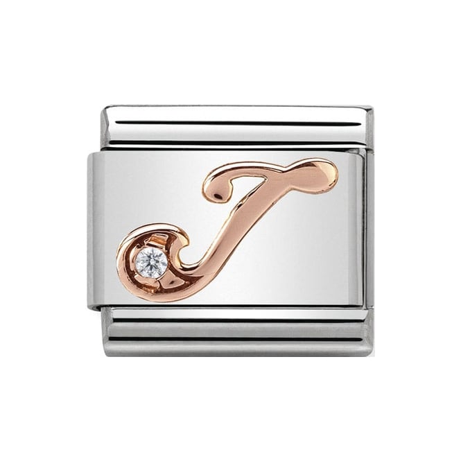 Nomination Rose Gold Initial J Charm Link43031010