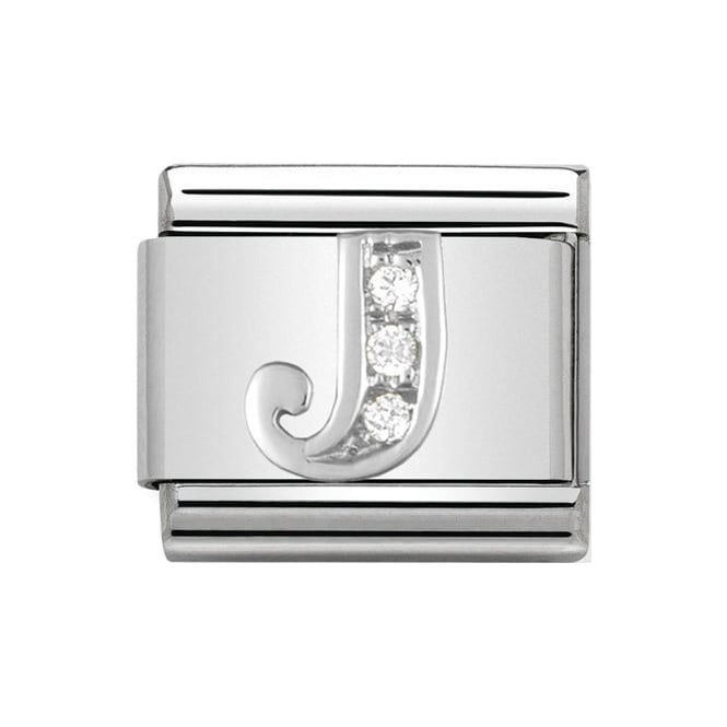 Nomination Silver Initial J Charm Link 33030110