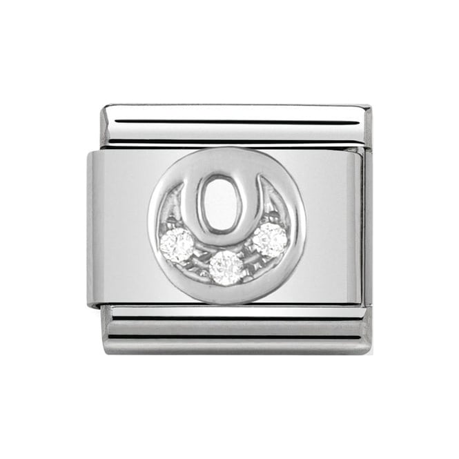 Nomination Silver Initial O Charm Link33030115