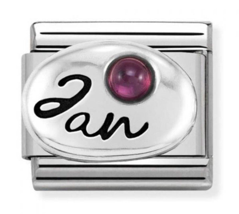 Nomination Silver January Birthstone Charm Link 33050501