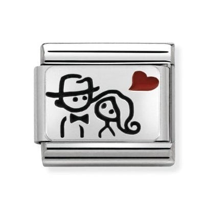 Nomination Classic Couple with Heart LOVE Charm 3302081