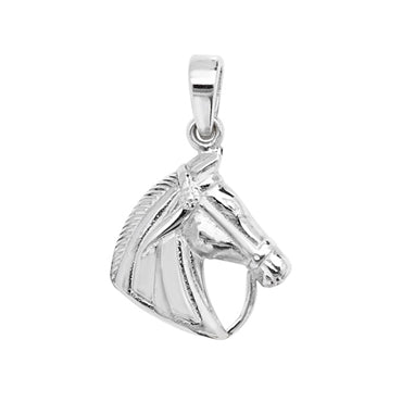 Silver Equestrian Horse Head Pendant PLP789B