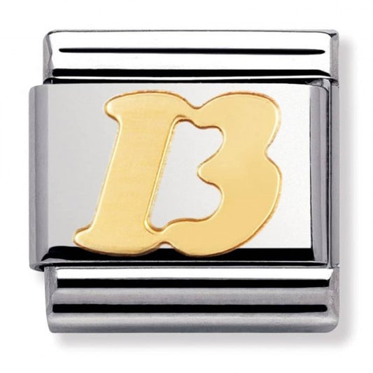 Nomination Classic Gold Number 13 Good Luck Charm Link 03011509