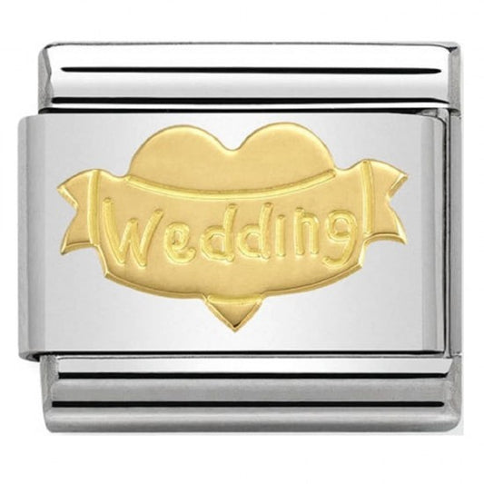 Nomination Classic Gold Wedding Heart Charm Link 03016232