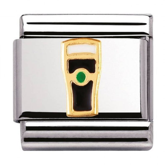Nomination Classic Gold Guinness Irish Beer Charm Link 030205004