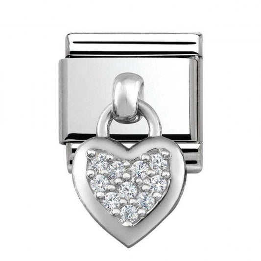 Nomination Classic Silver Dangly Heart Pendant Charm 33180001