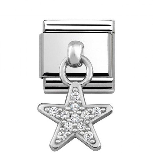 Nomination Classic Silver Dangly Star Pendant Charm Link 33180005