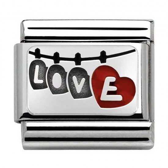 Nomination Classic Silver Love Hanging Charm Link 33020804