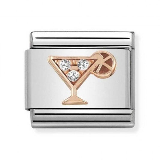 Nomination Classic Rose Gold Cocktail Food & Drink Charm Link 43030528