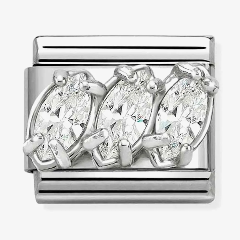 Nomination Classic Silver Trilogy Zirconia Charm 330329/05