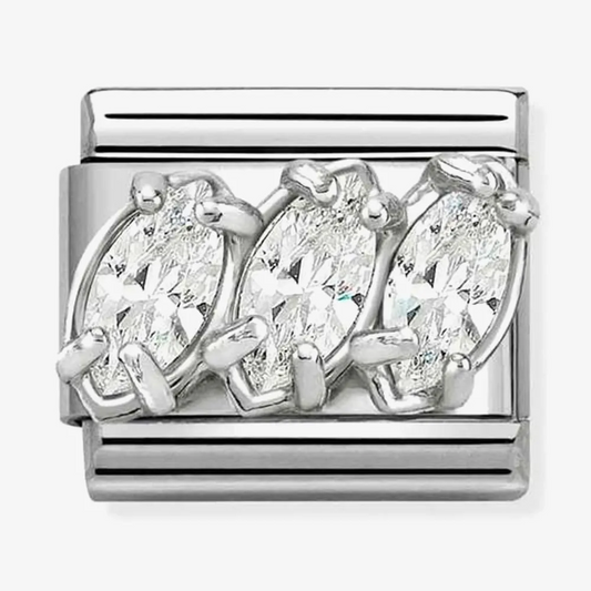 Nomination Classic Silver Trilogy Zirconia Charm 330329/05