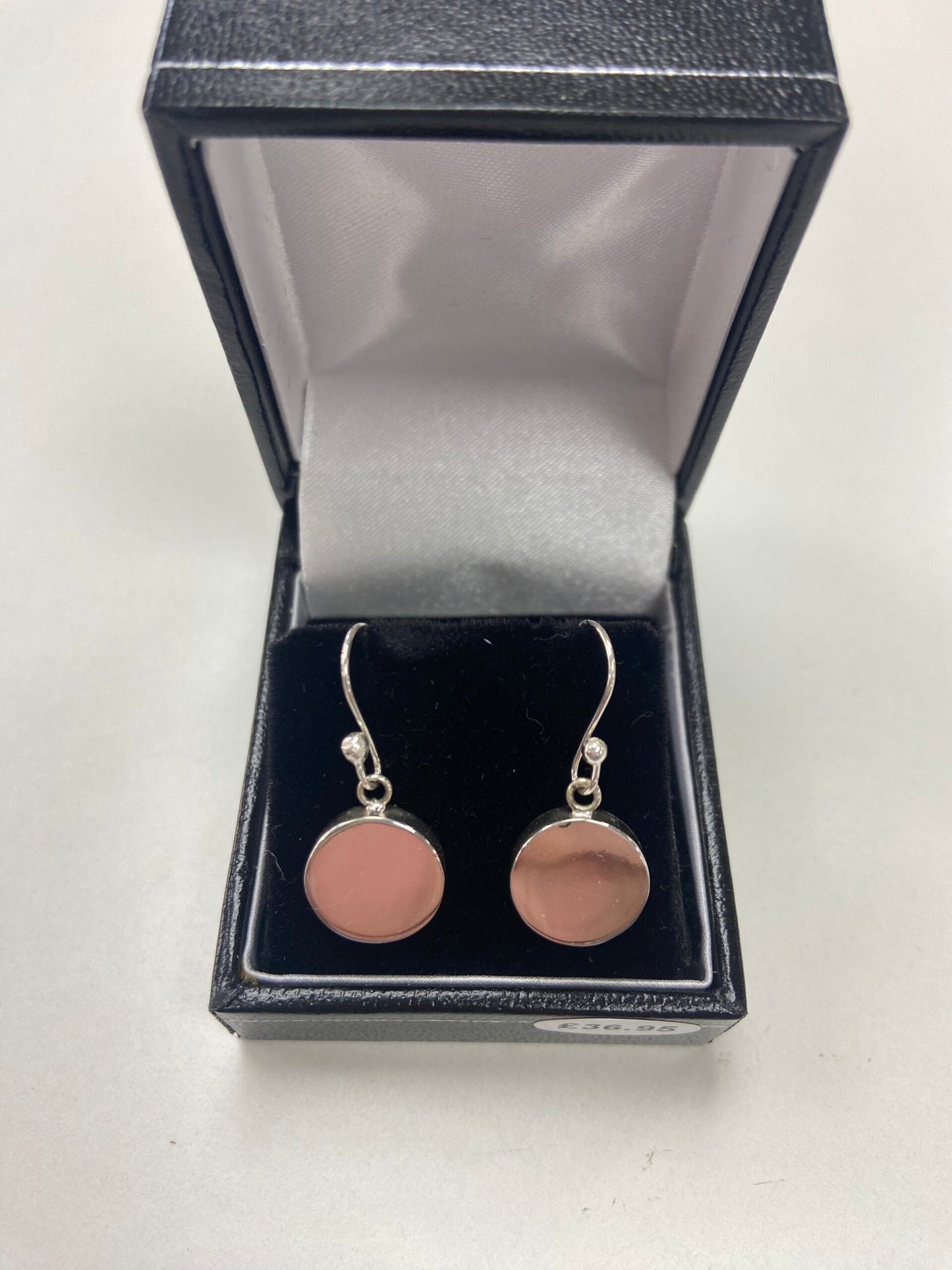 Silver Solid Circle Dangly Earrings