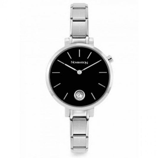 Nomination Classic Watch Silver Bracelet Black Dial 076033012