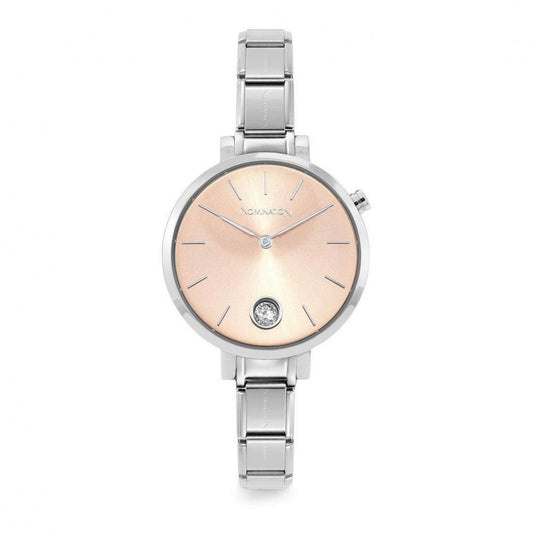 Nomination Classic Watch Silver Bracelet Rose Gold Dial