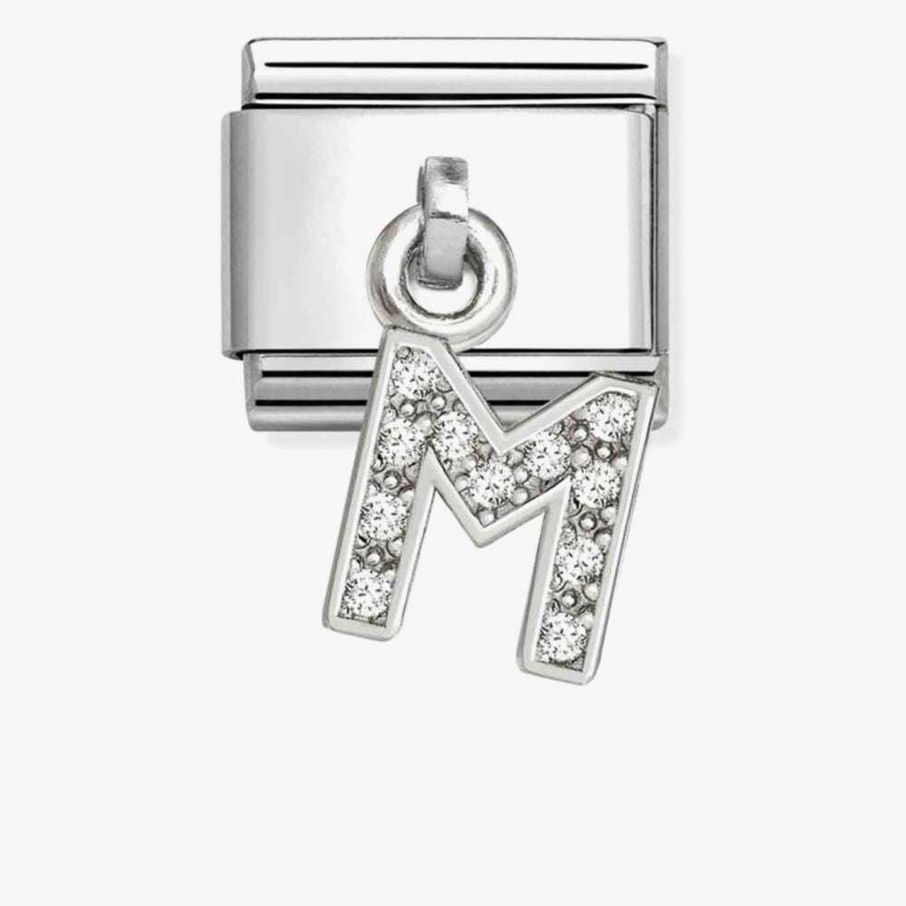 Nomination Classic Silvershine Sparkling Letter M Charm 331818/13