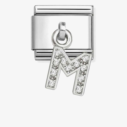 Nomination Classic Silvershine Sparkling Letter M Charm 331818/13