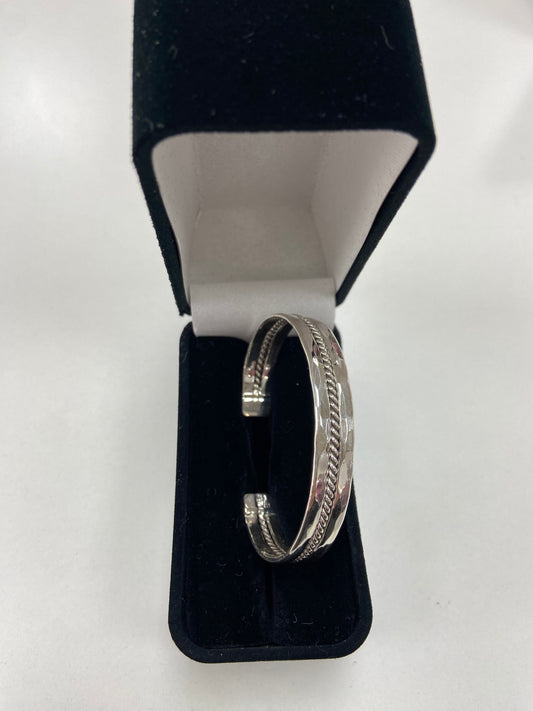 Silver Cuff  Bangle Hand Made Torque Silver Twist