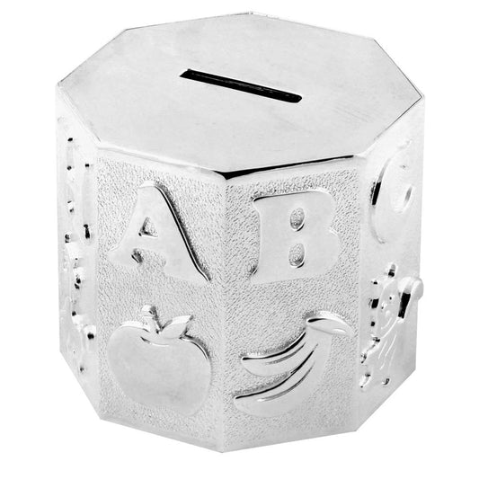 Bambino Silver Plated Alphabet Money Box