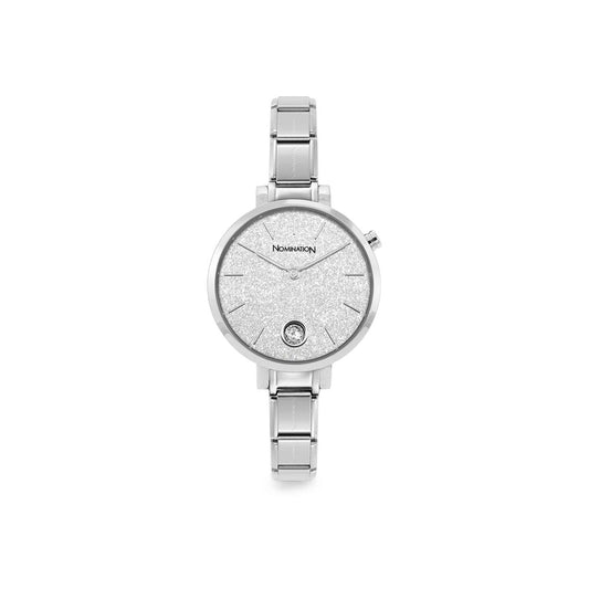 Nomination Classic Watch Silver Bracelet Silver Glitter Dial 076033023