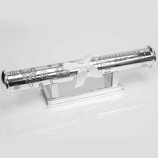BAMBINO SILVER PLATED CHRISTENING CERTIFICATE HOLDER