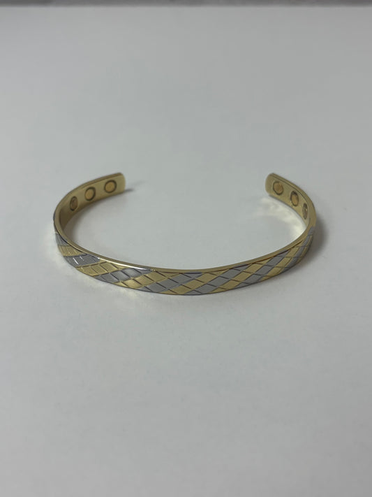 Silver and Gold Magnetic Bracelet