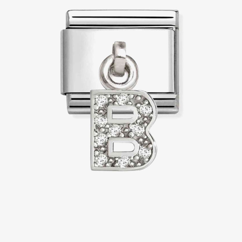 Nomination Classic Silvershine Sparkling Letter B Charm 331818/02