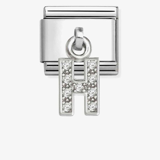 Nomination Classic Silvershine Sparkling Letter H Charm 331818/08
