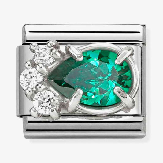 Nomination Classic Green Cubic Zirconia Teardrop Charm 330329/03