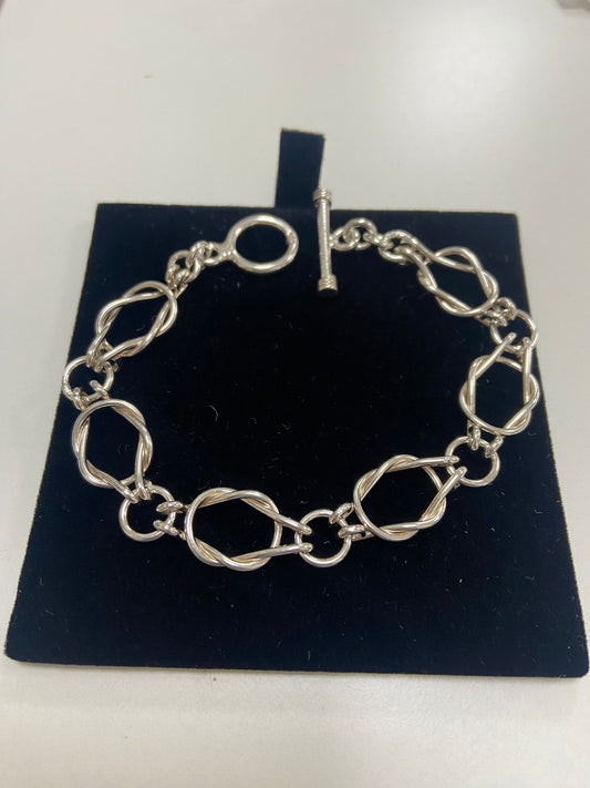 Silver Bracelet Hand Made Love Knot