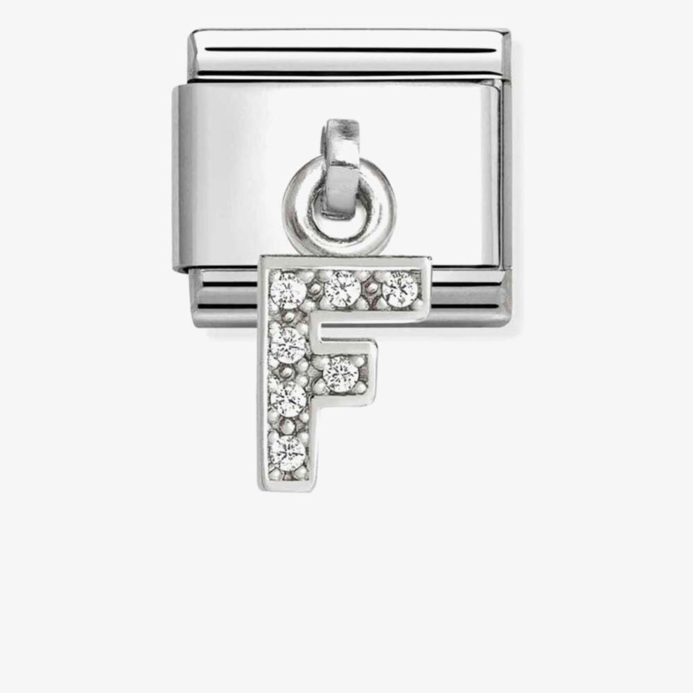 Nomination Classic Silvershine Sparkling Letter F Charm 331818/06